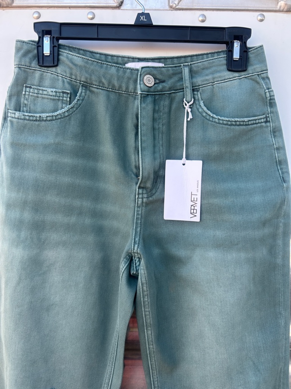 Vervet Distressed Olive Green Jeans - Picture 3 of 11